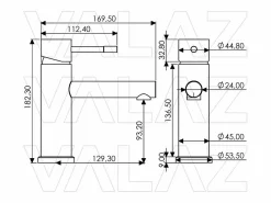 Grifo lavabo monomando ASTANA cepillado^Valaz New