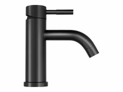 Grifo mezclador redondo de acero inoxidable cepillado, mate, An. 5,1 x Alt. 17 x Pr 16,3 cm, SALAVAN^Shower & Design New