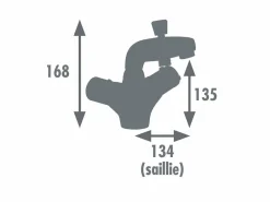 Grifo mezclador termostático para bañera y ducha Volga 2 , monomando, latón cromado, seguridad 38°C, caño móvil 28 L/min^Rousseau Best