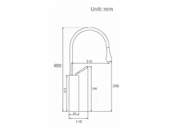 Grifo monomando lavabo alto giratorio CALGARY 48 Cromado^Valaz Clearance