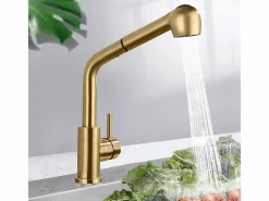 Grifo Para Cocina Troy Brush Gold^Rea Best