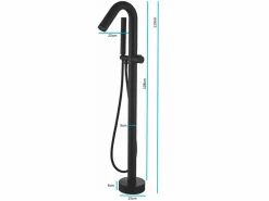 Valaz Grifo sobre SUELO monomando para bañera/ducha PILOS mate Negro Clearance