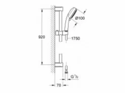 GROHE Alcachofa De Ducha, Cabezal|- Conjunto de ducha Tempesta Cosmopolitan 100