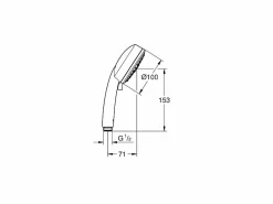 GROHE Alcachofa De Ducha, Cabezal|- Conjunto de ducha Tempesta Cosmopolitan 100