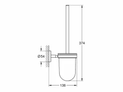 GROHE - Escobillero BauCosmopolitan Gris claro New