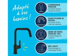 GROHE Start grifo de cocina caño alto mate Negro Clearance
