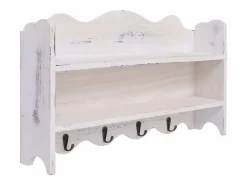 Garden Furniture Perchero|Gryfel Perchero de pared de madera 50x10x30 cm