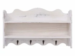 Garden Furniture Perchero|Gryfel Perchero de pared de madera 50x10x30 cm