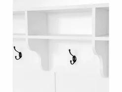 ModernLuxe Armario De Entrada|Guardarropa de entrada con perchero y banco para guardar zapatos - 120x40x190 cm -