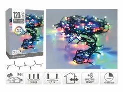 Ledkia Guirnalda Luminosa|Guirnalda Exterior Cable Negro LED RGB 9m RGB