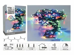Ledkia Guirnalda Luminosa|Guirnalda Exterior Cable Negro LED RGB 9m RGB