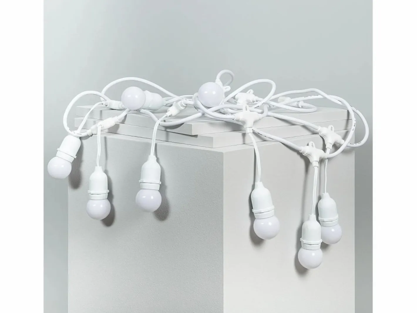 Guirnalda Exterior con Bombillas LED E27 5.5m IP65 Blanco Blanco^Ledkia New