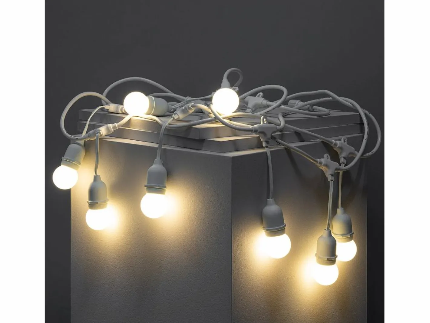 Guirnalda Exterior con Bombillas LED E27 5.5m IP65 Blanco Blanco^Ledkia New