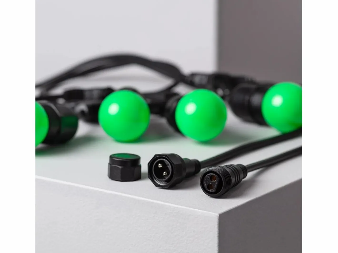 Guirnalda Exterior con Bombillas LED E27 5.5m IP65 Negro Verde^Ledkia Hot