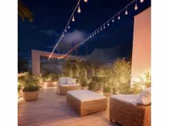 Guirnalda Exterior con Bombillas LED E27 5.5m IP65 Blanco Naranja^Ledkia Best