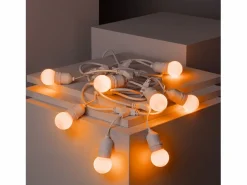 Guirnalda Exterior con Bombillas LED E27 5.5m IP65 Blanco Naranja^Ledkia Best