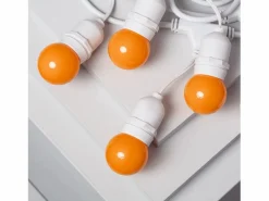 Guirnalda Exterior con Bombillas LED E27 5.5m IP65 Blanco Naranja^Ledkia Best