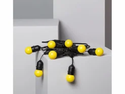 Ledkia Guirnalda Exterior con Bombillas LED E27 5.5m IP65 Negro Amarillo Multicolor