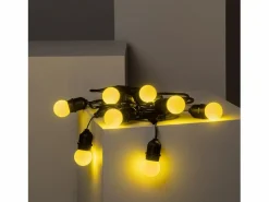 Ledkia Guirnalda Exterior con Bombillas LED E27 5.5m IP65 Negro Amarillo Multicolor