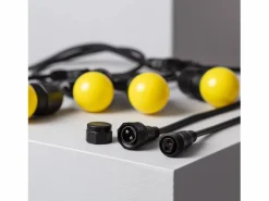 Ledkia Guirnalda Exterior con Bombillas LED E27 5.5m IP65 Negro Amarillo Multicolor