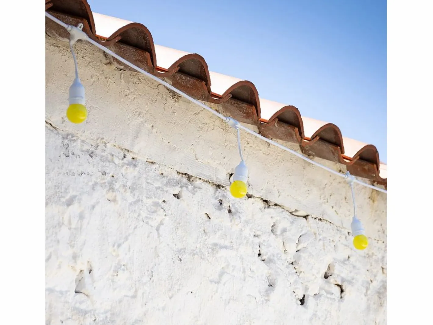 Guirnalda Exterior con Bombillas LED E27 5.5m IP65 Blanco Amarillo^Ledkia Hot