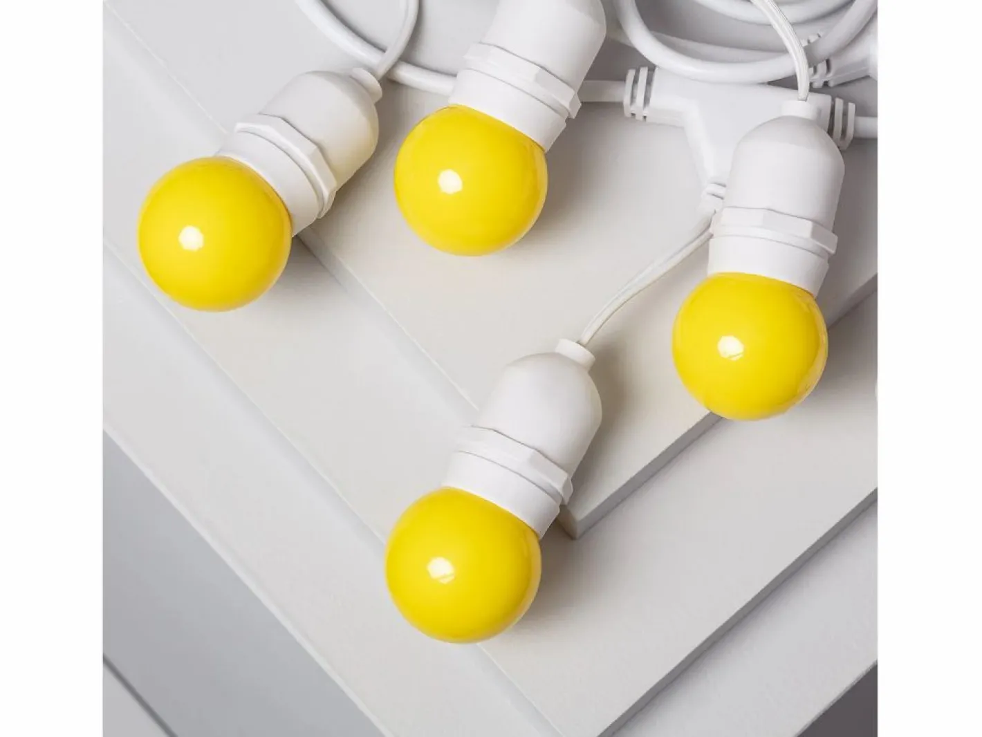 Guirnalda Exterior con Bombillas LED E27 5.5m IP65 Blanco Amarillo^Ledkia Hot