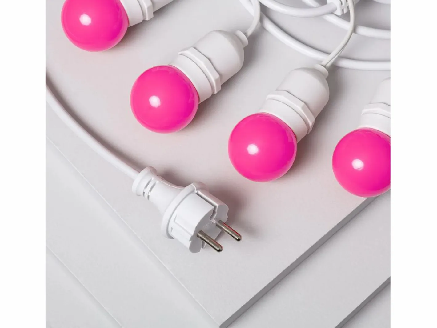 Ledkia Guirnalda Exterior con Bombillas LED E27 5.5m IP65 Blanco Rosa Multicolor Best