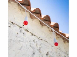 Ledkia Guirnalda Luminosa|Guirnalda Exterior con Bombillas LED E27 5.5m IP65 Blanco Rojo