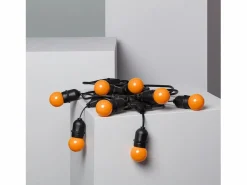 Ledkia Guirnalda Exterior con Bombillas LED E27 5.5m IP65 Negro Naranja Multicolor