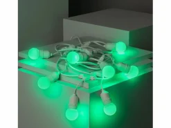 Ledkia Guirnalda Exterior con Bombillas LED E27 5.5m IP65 Blanco Verde Multicolor Outlet