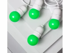 Ledkia Guirnalda Exterior con Bombillas LED E27 5.5m IP65 Blanco Verde Multicolor Outlet