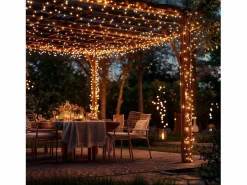 Ledkia Guirnalda Luminosa|Guirnalda Exterior 100LEDs 12 VAC Easyfit 12m 3000K Blanco Cálido