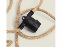 Ledkia Guirnalda Luminosa|Energía Solar|Guirnalda Hemp Naturae Luces Exterior 10 Portalámparas Textil Natural 10m IP65 10 m