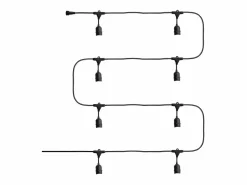 Ledkia Guirnalda Luces Exterior con 8 Portalámparas E27 5.5m IP65 Negro Online