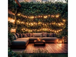 Guirnalda Luces Exterior Easyfit 12VAC con 10 Bombillas 5.65m 2700K Blanco Cálido^Ledkia New