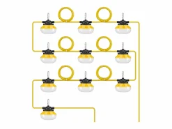 Guirnalda Luminosa, SucceBuy Guirnalda Luminosa de Obra 30,5 m 100 W 10 000 lm Impermeable Conectable Amarillo Clearance