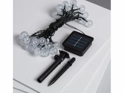 Ledkia Guirnalda Solar Exterior 30 Bolas LED 5m 3000K Blanco Cálido Negro Best
