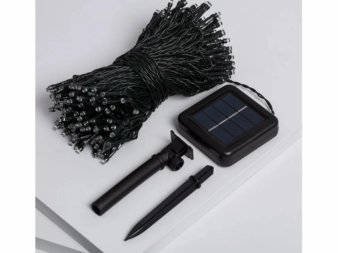 Guirnalda Solar Exterior Cable LED 22m 3000K Blanco Cálido^Ledkia New