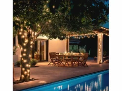 Guirnalda Solar Exterior Cable LED 12m 3000K Blanco Cálido^Ledkia Online