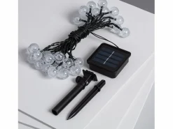 Ledkia Guirnalda Luminosa|Guirnalda Solar Exterior 30 Bolas LED 5m 5000K Blanco Frío