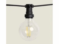 Ledkia Guirnaldas para Exterior IP44 Cable Eléctrico Plano con Portalámparas E27 a Medida 5 m Negro Best