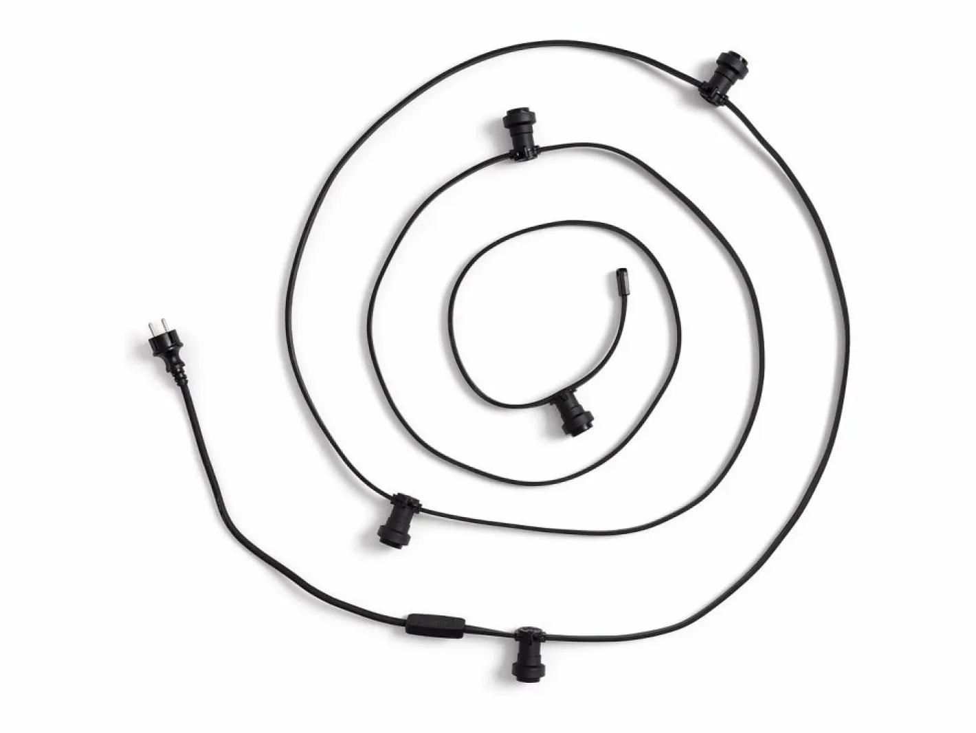 Guirnaldas para Exterior IP44 Cable Eléctrico Plano con Portalámparas E27 a Medida 15 m^Ledkia Discount