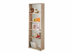 Meublorama Habitación completa para niños y adolescentes, colección DENVER. Armario, cama, biblioteca, mesita de noche y estantería. Marru00f3n Best