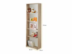 Meublorama Dormitorio Completo|Habitación completa para niños y adolescentes, colección DENVER. Armario de 3 puertas, cama, biblioteca y estantería.