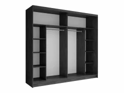 Meublorama Dormitorio Completo|Habitación completa VELTIS – Cama 160x200 LED con somier + armario + cómoda + mesitas de noche – Fresno