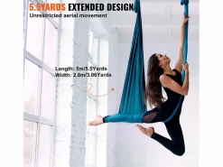 Esterillas De Yoga|Hamaca De Yoga Aéreo SucceBuy Hamaca De Yoga Aérea 5,5 Metros Nylon Suspendido Sling Inversión