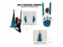 Esterillas De Yoga|Hamaca De Yoga Aéreo SucceBuy Hamaca De Yoga Aérea 5,5 Metros Nylon Suspendido Sling Inversión