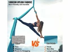 Esterillas De Yoga|Hamaca De Yoga Aéreo SucceBuy Conjunto De Hamaca De Yoga Aérea De Seda De 11 Metros Hamaca Trapecio Inversión