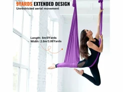 Hamaca de Yoga SucceBuy 8,7 m, Hamaca Trampa Inversión Fly, en Seda Aérea, Violeta Clearance
