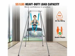 Esterillas De Yoga|Hamaca de Yoga SucceBuy, Armazón y Hamaca de Yoga Aéreo, Carga de 250 kg, Kit de Hamaca Aérea, para el Yoga Interior y Exterior,